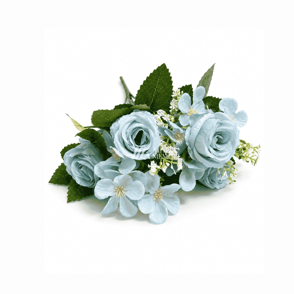 Artificial Flower Bunch 4765 - Pastel Blue