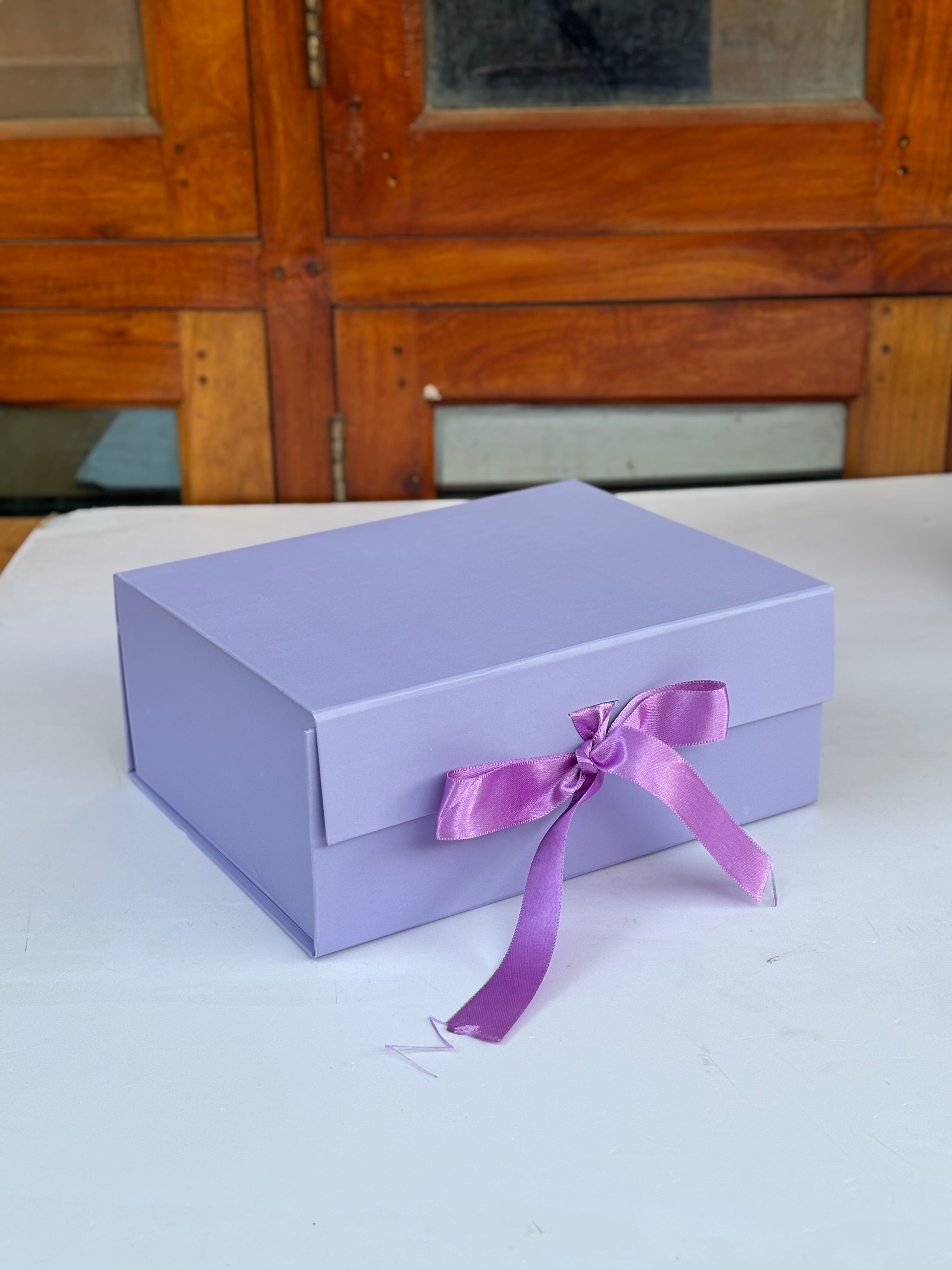 Ribbon Box 10" Purple