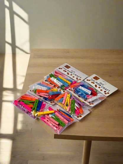 Wooden Coloured Clips