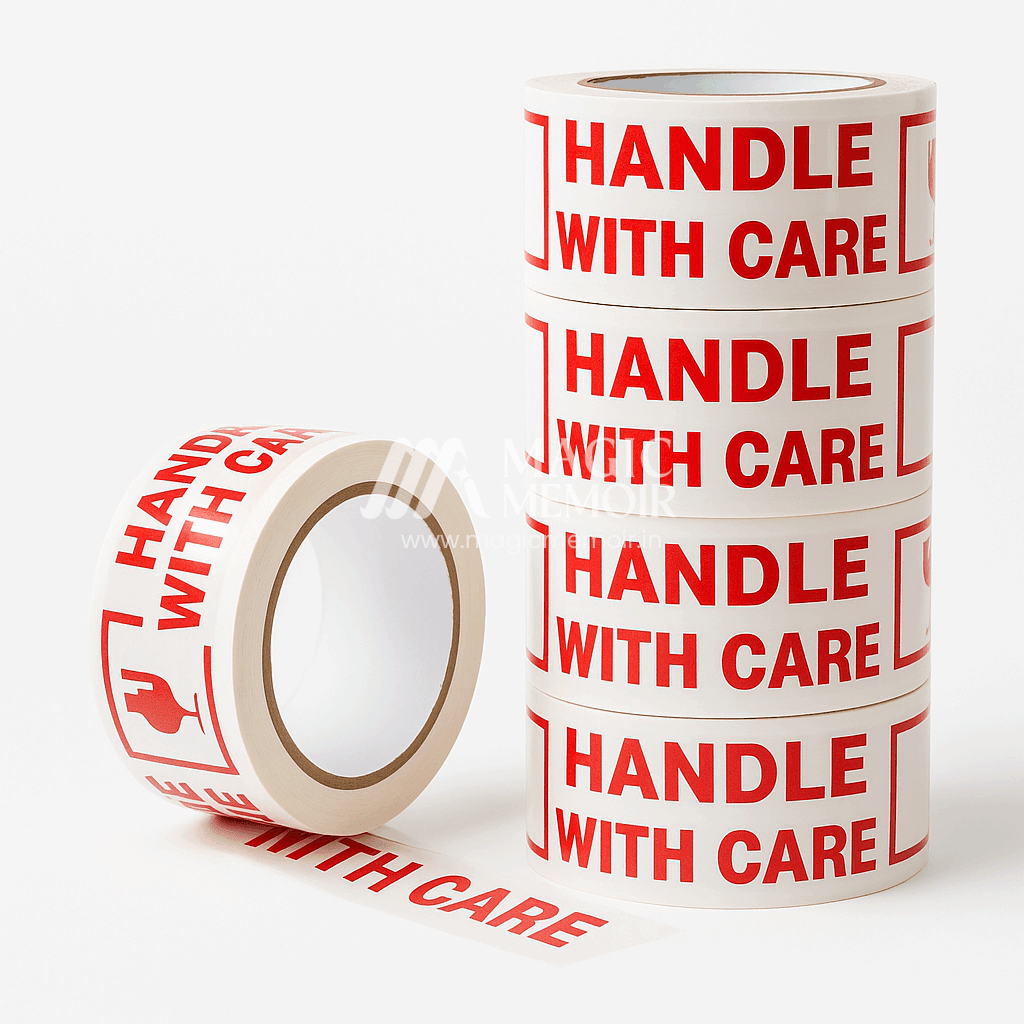 Packing Tape " Handle With Fragile - 2" 100yd - Magic Memoir