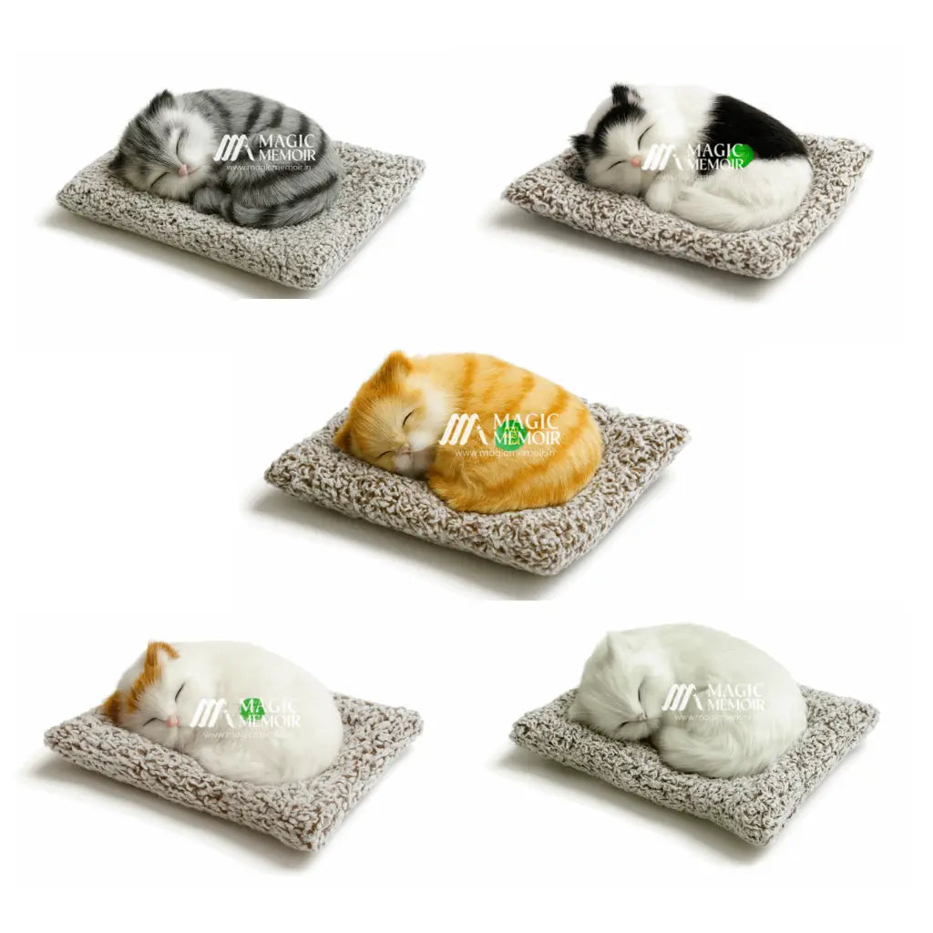 Sleeping Cats Plush Toy With Cat Sound