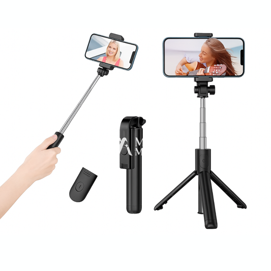 SelfieRS R1S: Your Portable Photography Partner Tripod  (Black, Supports Up to 450 g)