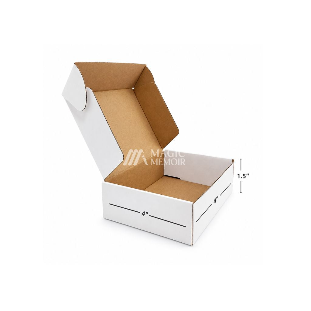 Corrugated Box White - 4x4x1.5"