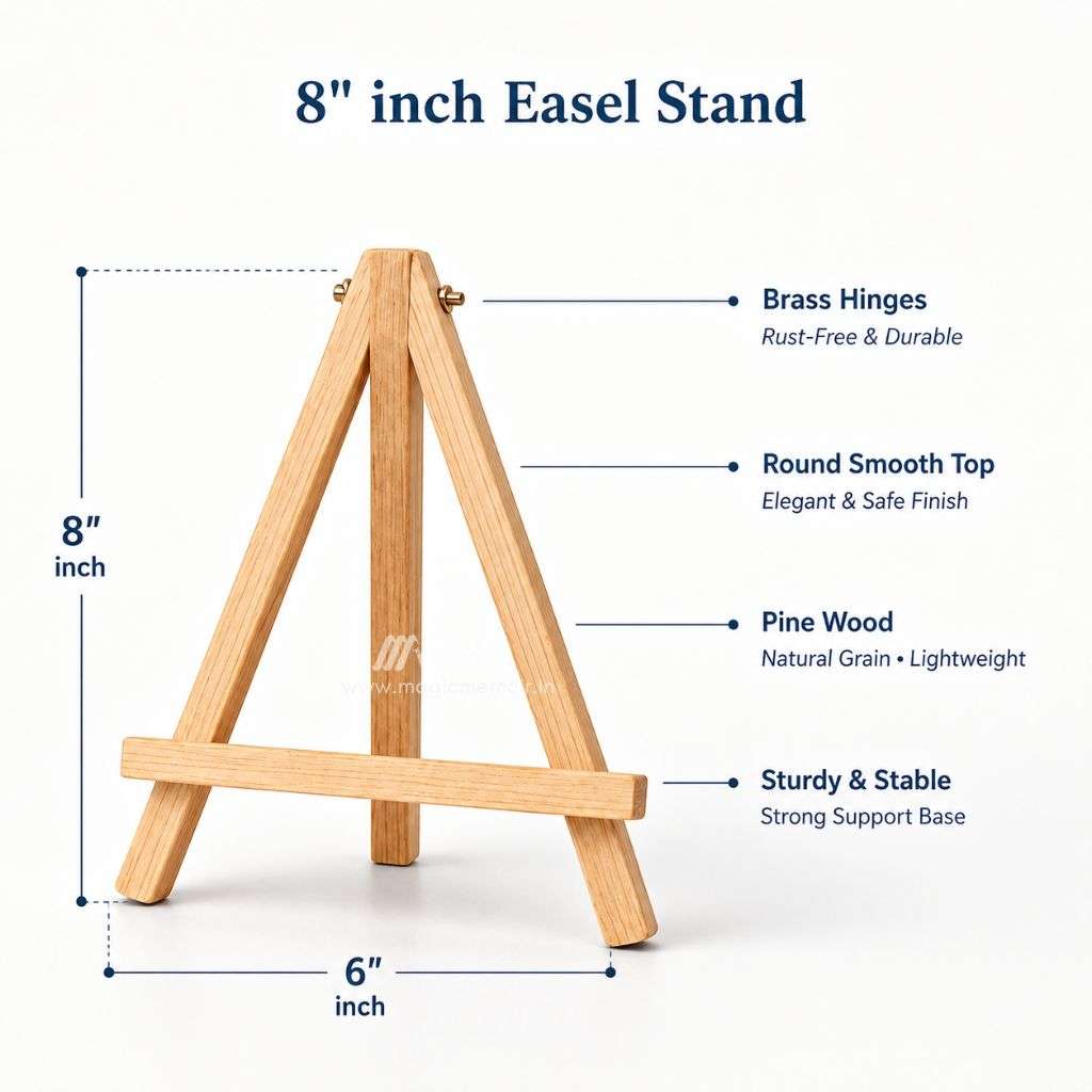 Wooden Easel 8" With Screw