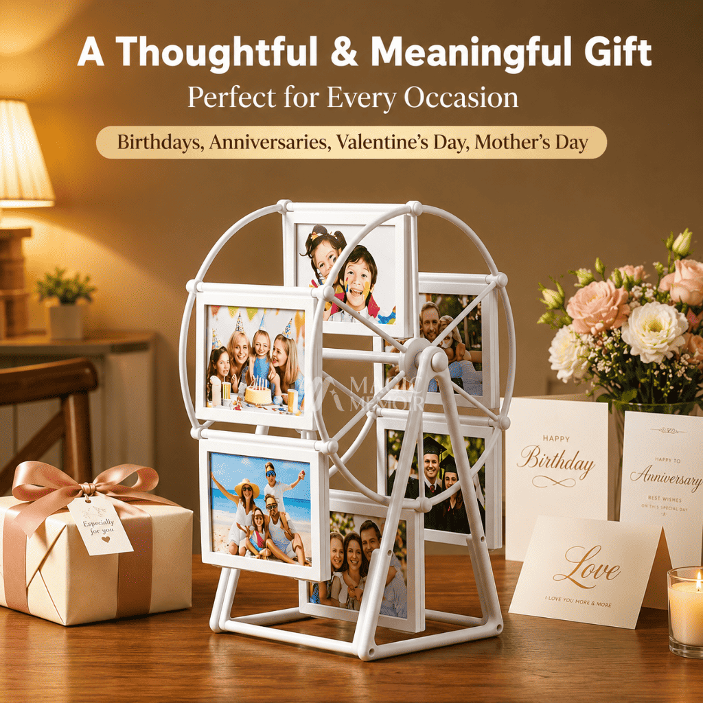 Photo Wheel Frame (4x6") - White