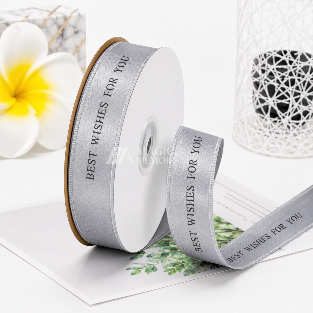 Wrapping Ribbon – " Best Wishes For You " (1 Inch)