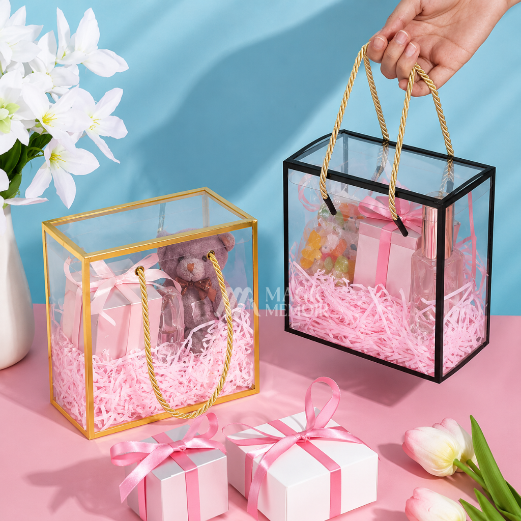 Transparent PVC Hamper Bag - 10x10"