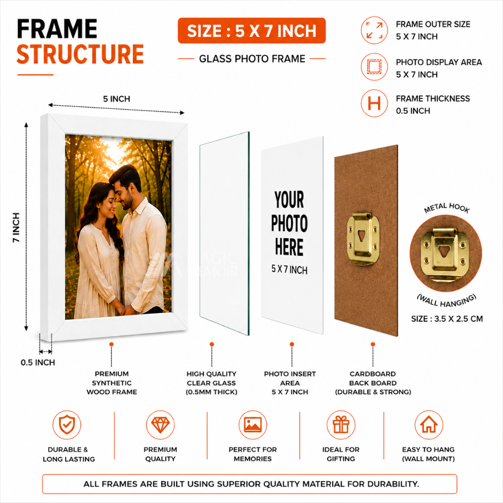 Photo Frame 5x7" - Glass