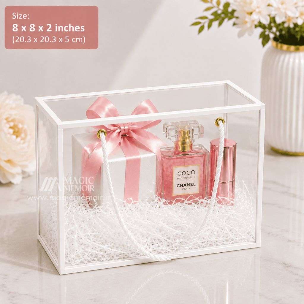Transparent PVC Hamper Bag - 8x8"