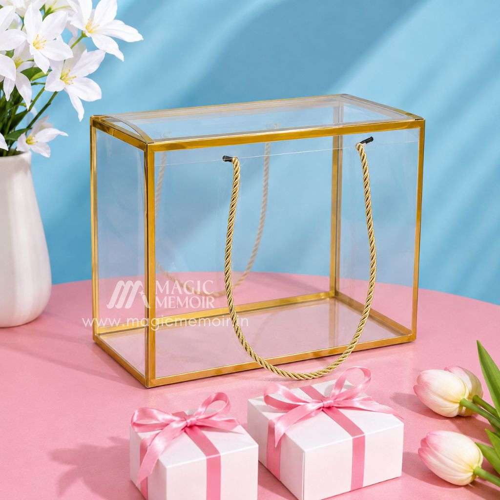 Transparent PVC Hamper Bag - 12x8x6"