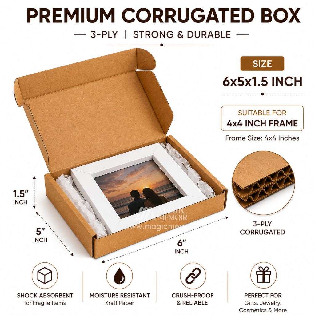 Corrugated Box – 6x5x1.5 Inch