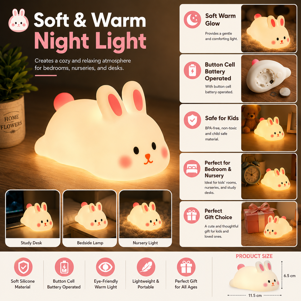 Mini Lamp – Sleeping Rabbit (Premalu)